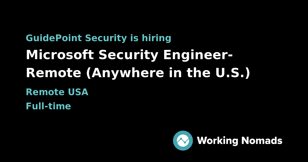 Secure Remote Microsoft Security Engineer- Remote (Anywhere in the U.S.) at ...